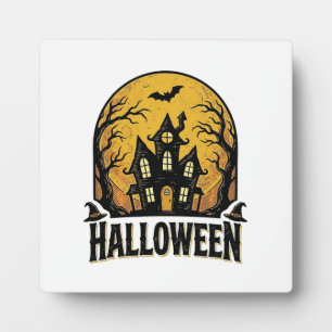 Oude Geestenhuis Halloween T-shirt Ontwerp_1 Fotoplaat