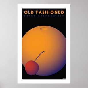 Oude gefaseerd (Poster voor groot archiefpapier) Poster
