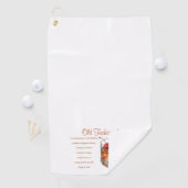 Oude gefaseerde Drink Recipe Golfhanddoek (Insitu)