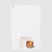 Oude gefaseerde Drink Recipe Golfhanddoek (Voorkant)