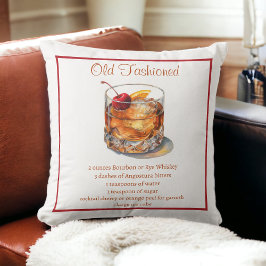 Oude gefaseerde Drink Recipe Kussen