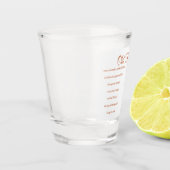Oude gefaseerde Drink Recipe Shot Glas (Links)