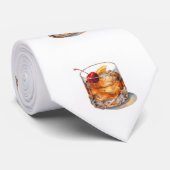 Oude gefaseerde Drink Recipe Stropdas (Opgerold)