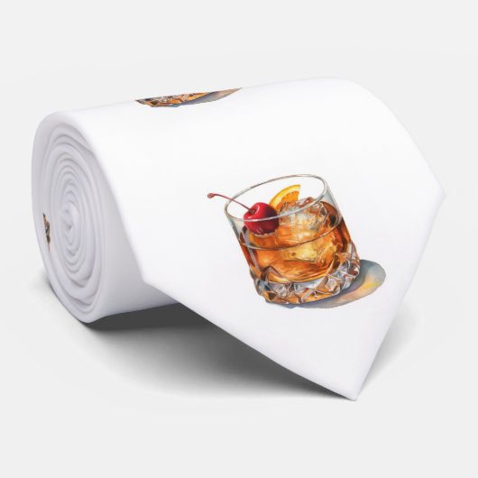 Oude gefaseerde Drink Recipe Stropdas (Opgerold)