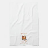 Oude gefaseerde Drink Recipe Theedoek (Verticaal)