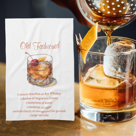 Oude gefaseerde Drink Recipe Theedoek