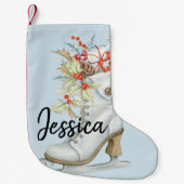 Oude gefaseerde ijskap-Schaats - Aangepaste stopze Kleine Kerstsok (Voorkant)