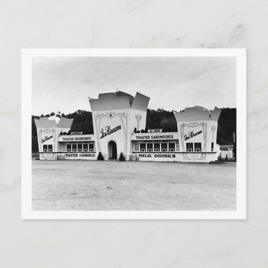 Oude gefaseerde ijskap-standaard, Connecticut Briefkaart (Voorkant)