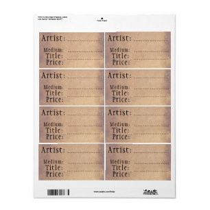 Oude gefaseerde Labels voor kunst en ambachtelijke