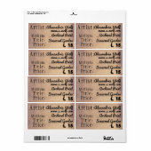 Oude gefaseerde Labels voor kunst en ambachtelijke (Full Sheet)