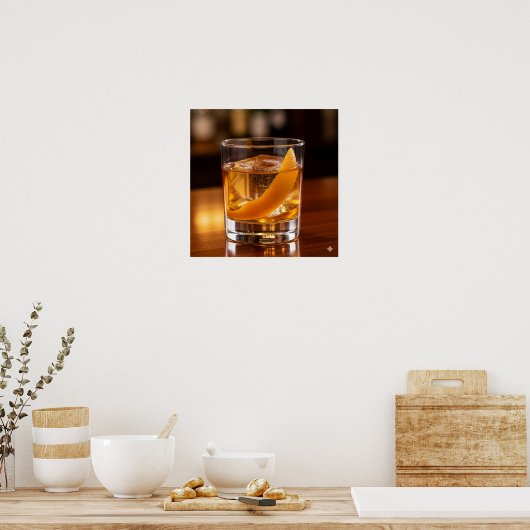 Oude gefaseerde ontvanger poster (Keuken)