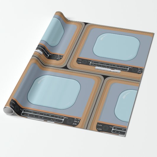 Oude, gefaseerde tv-omslagpapier voor televisie-om cadeaupapier (Uitgerold)
