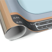 Oude, gefaseerde tv-omslagpapier voor televisie-om cadeaupapier (Rol Hoek)