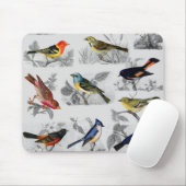 Oude gefaseerde vogels muismat (Met muis)