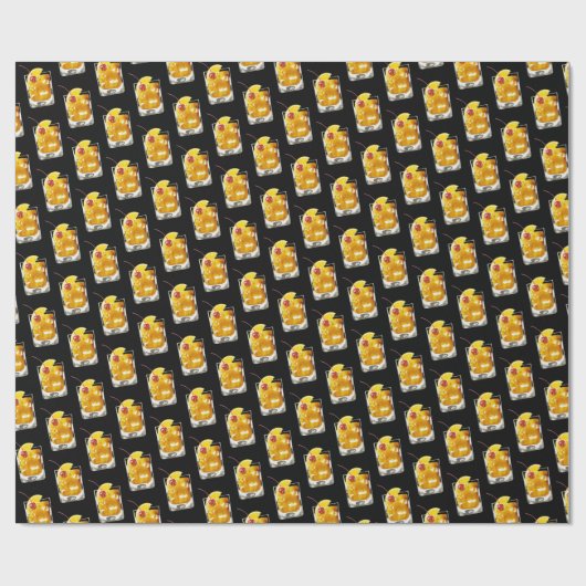 Oude, gefashioned cocktail/Black Cadeaupapier (Vlak)