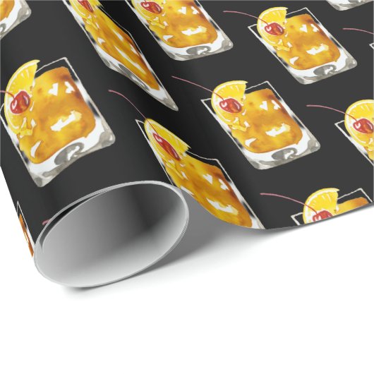 Oude, gefashioned cocktail/Black Cadeaupapier (Rol Hoek)