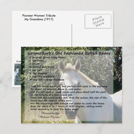 Oude gefashioned gebak ontvangt briefkaart (Voorkant / Achterkant)