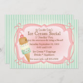 Oude gefashioned Ice Cream Social! Kaart (Voorkant / Achterkant)