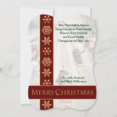 Oude, gefashioned Toboggan run Fancy kerstmis Feestdagenkaart (Achterkant)