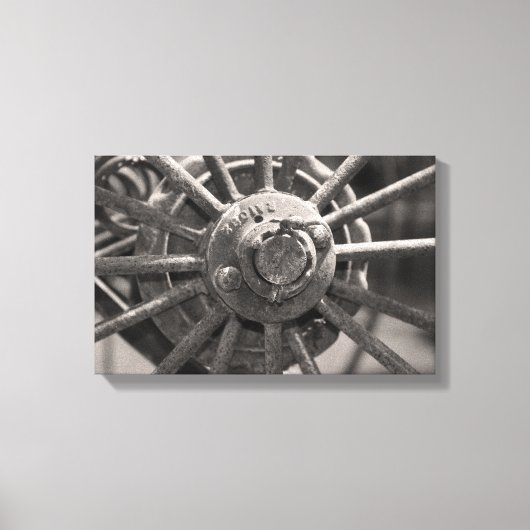 Oude gefibreerde zwoegen canvas afdruk (Voorkant)