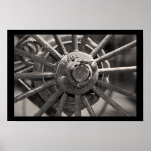 Oude gefibreerde zwoegen poster