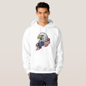 Oude Gegraveerde Adelaar Patriottisch Shirt Ontwer (Voorkant volledig)