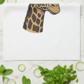 Oude Gegraveerde Giraffe Hart Zonnebril Design_1 Theedoek (Gevouwen)