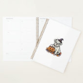 Oude Gegraveerde Halloween Bulldog Pompoen Ontwerp Planner (Display)