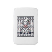 Oude Gegraveerde Kerst Koe Ugly Sweater Ontwerp Badmat (Voorkant Verticaal)