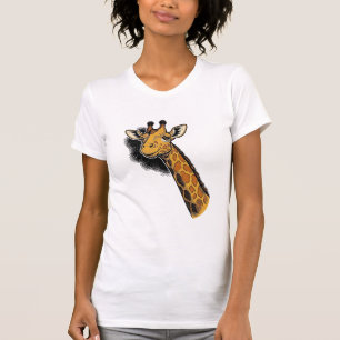 Oude Gegraveerde Mopshals Giraffe Shirt Ontwerp_1