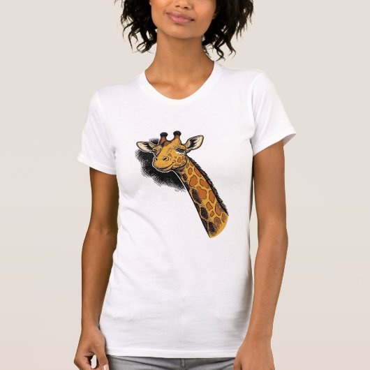 Oude Gegraveerde Mopshals Giraffe Shirt Ontwerp_1 (Voorkant)