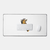 Oude Gegraveerde Mopshals Giraffe Shirt Ontwerp_1 Bureaumat (Keyboard & Muis)