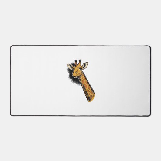 Oude Gegraveerde Mopshals Giraffe Shirt Ontwerp_1 Bureaumat (Voorkant)