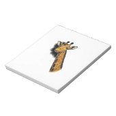 Oude Gegraveerde Mopshals Giraffe Shirt Ontwerp_1 Notitieblok (Linkerzijde)