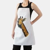 Oude Gegraveerde Mopshals Giraffe Shirt Ontwerp_1 Schort (Insitu)