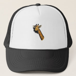 Oude Gegraveerde Mopshals Giraffe Shirt Ontwerp_1 Trucker Pet
