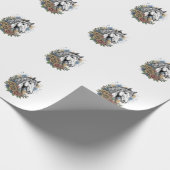 Oude gegraveerde paard bloem vector shirt ontwerp_ cadeaupapier (Hoek)