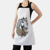 Oude gegraveerde paard bloem vector shirt ontwerp_ schort (Insitu)