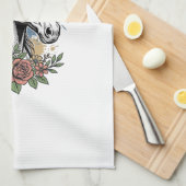 Oude gegraveerde paard bloem vector shirt ontwerp_ theedoek (Quarter Fold)