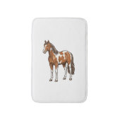 Oude Gegraveerde Pinto Paard Vector Ontwerp_1 Badmat (Voorkant Verticaal)