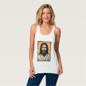 Oude Gegraveerde Religieuze Portret Shirt Ontwerp_ (Volledige Voorkant)