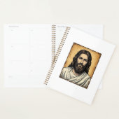 Oude Gegraveerde Religieuze Portret Shirt Ontwerp_ Planner (Display)