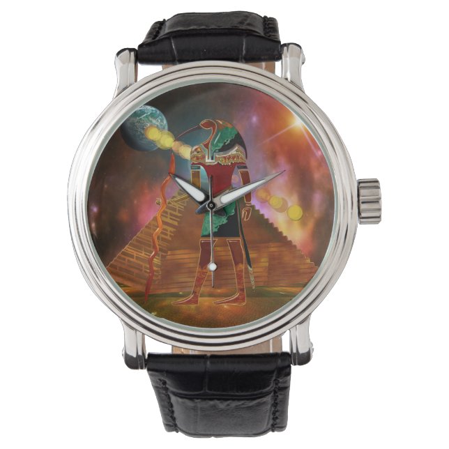 Oude geheimen THOTH 3D Egyptian Scifi Horloge (Voorkant)