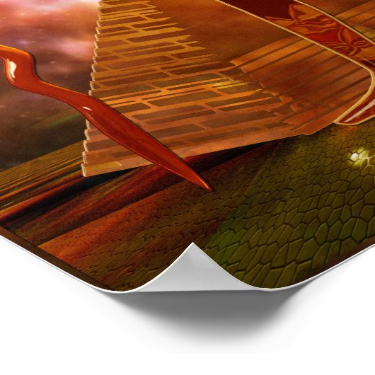 Oude geheimen THOTH 3D Egyptian Scifi Poster (Hoek)