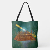 Oude geheimen THOTH 3D Egyptian Scifi Tote Bag (Achterkant)