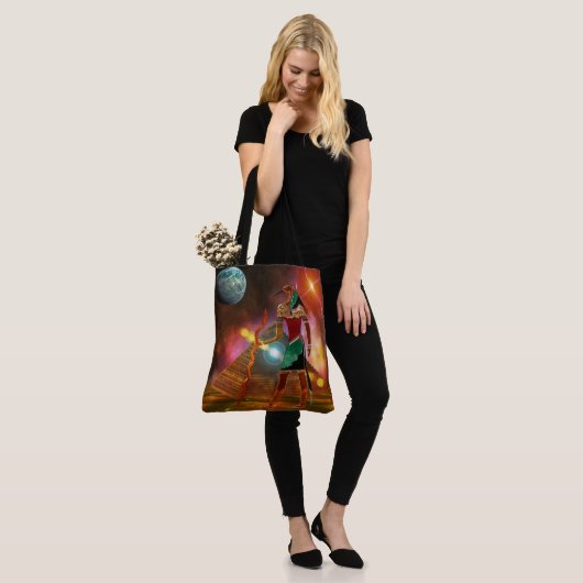 Oude geheimen THOTH 3D Egyptian Scifi Tote Bag (Op model)