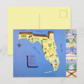 Oude Geïllustreerde Florida Briefkaart (Voorkant / Achterkant)