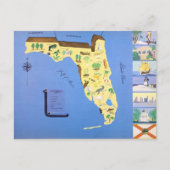 Oude Geïllustreerde Florida Briefkaart (Voorkant)