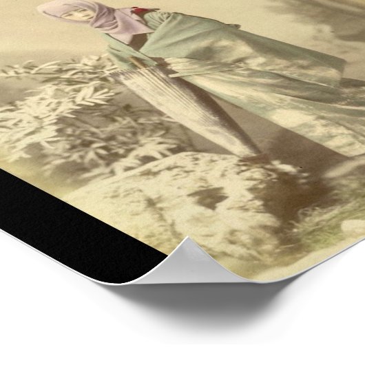 Oude Geisha foto circa Winter 1885 Poster (Hoek)