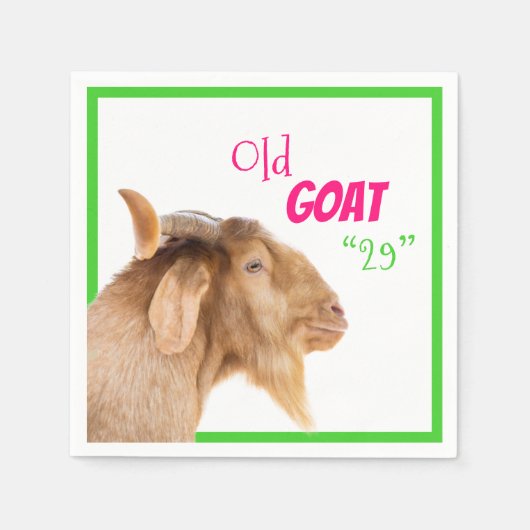 Oude geit Groen 29e 29e 29e verjaardag Servet (Voorkant)